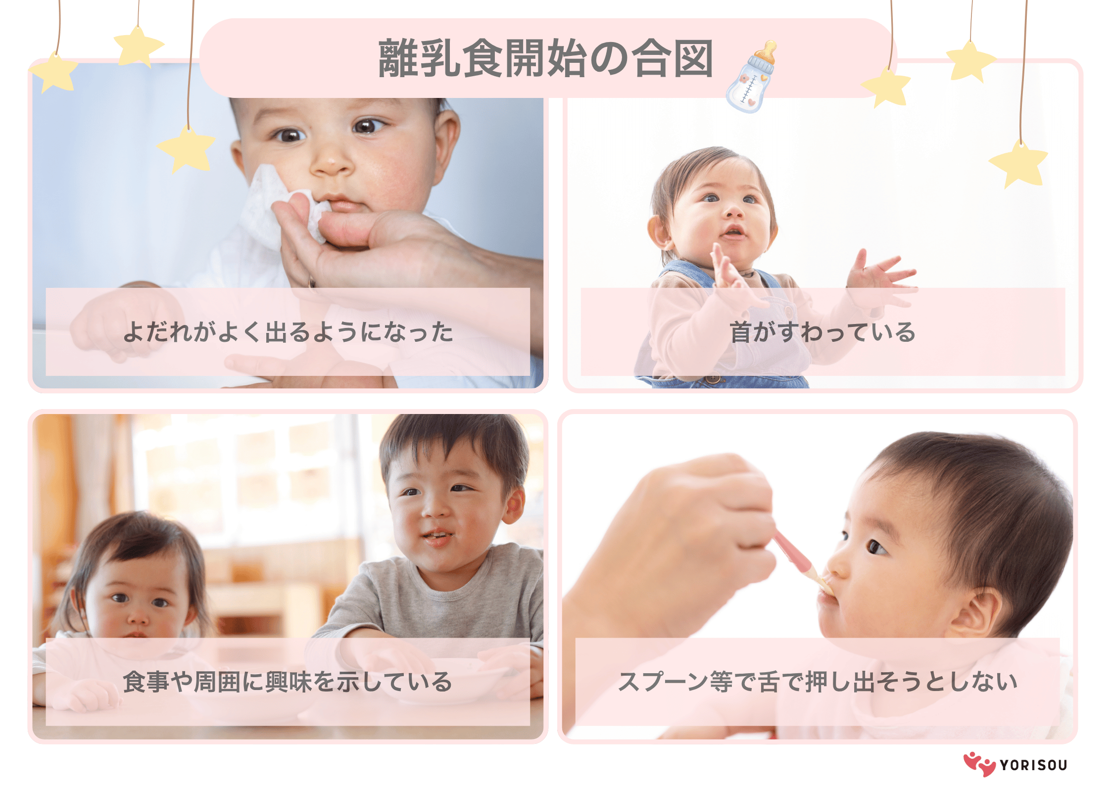 離乳食開始の合図