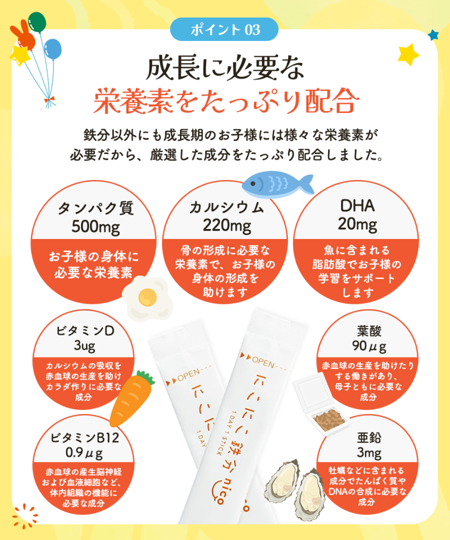 にこにこ鉄分 説明画像