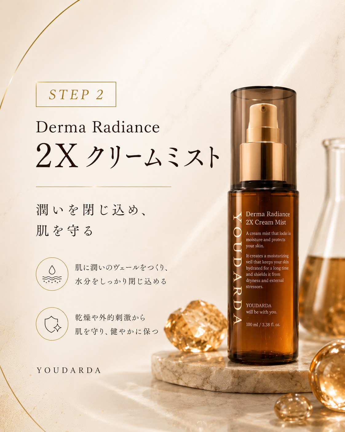 YOUDARDA   Derma Radiance 2X　クリームミスト