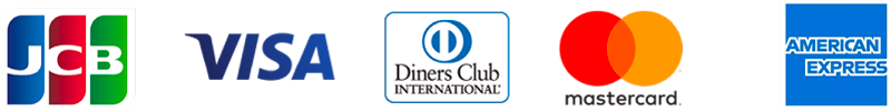 JCB / VISA / Diners / MasterCard / American Express ロゴ