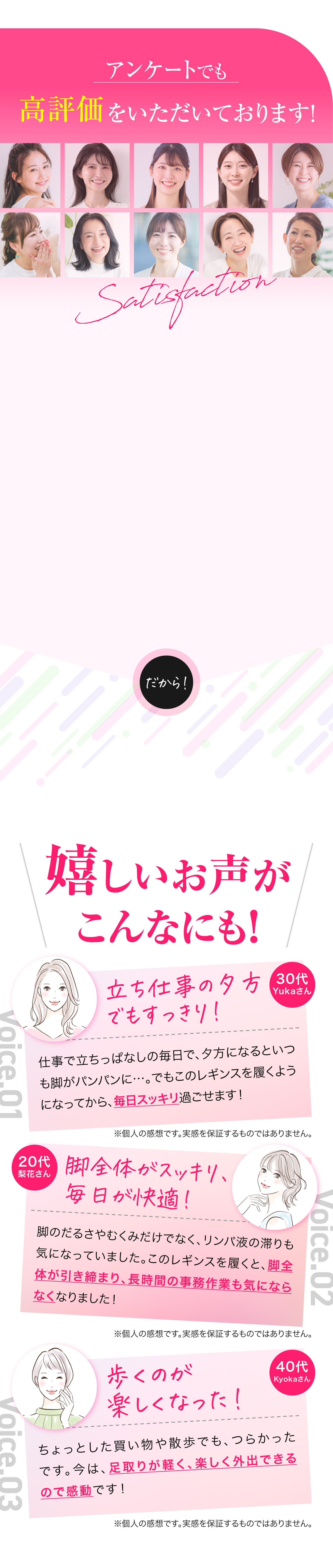 アンケートでも高評価をいただいております!