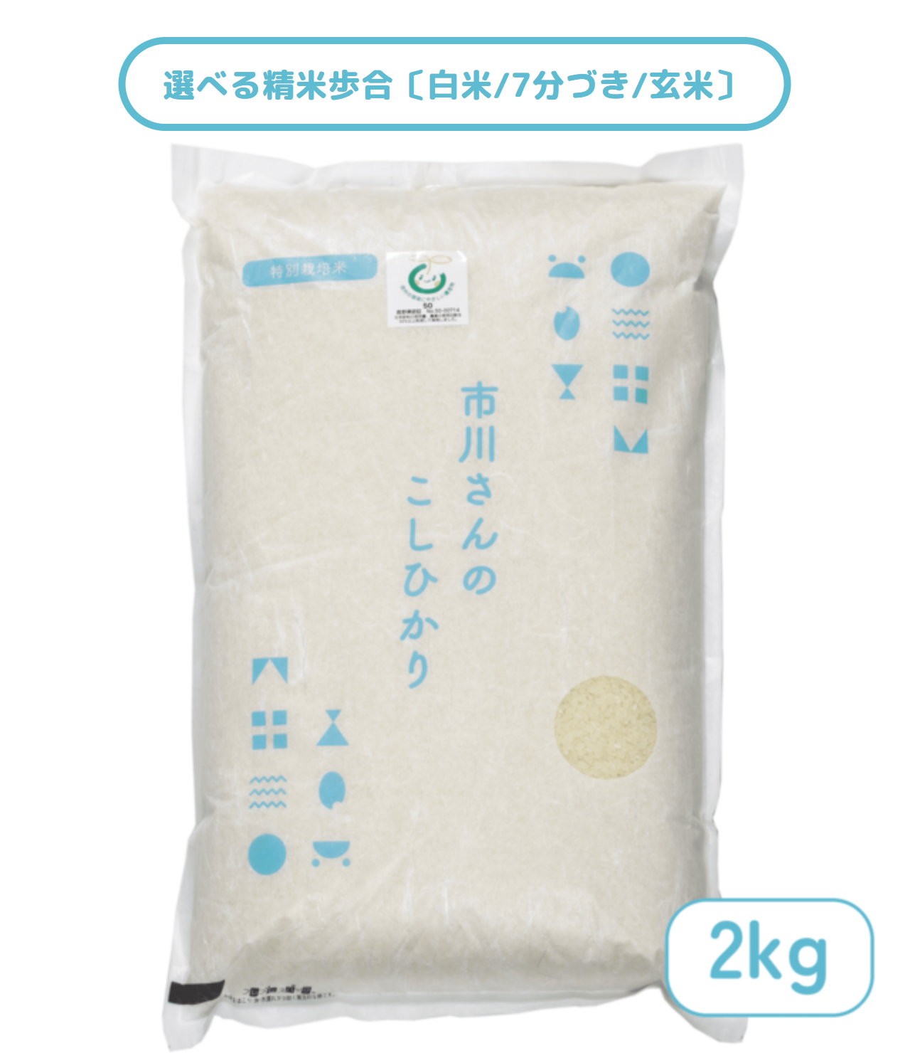 - 特別栽培米 - 令和7年度産 市川さんのこしひかり 2kg 精米歩合: 白米