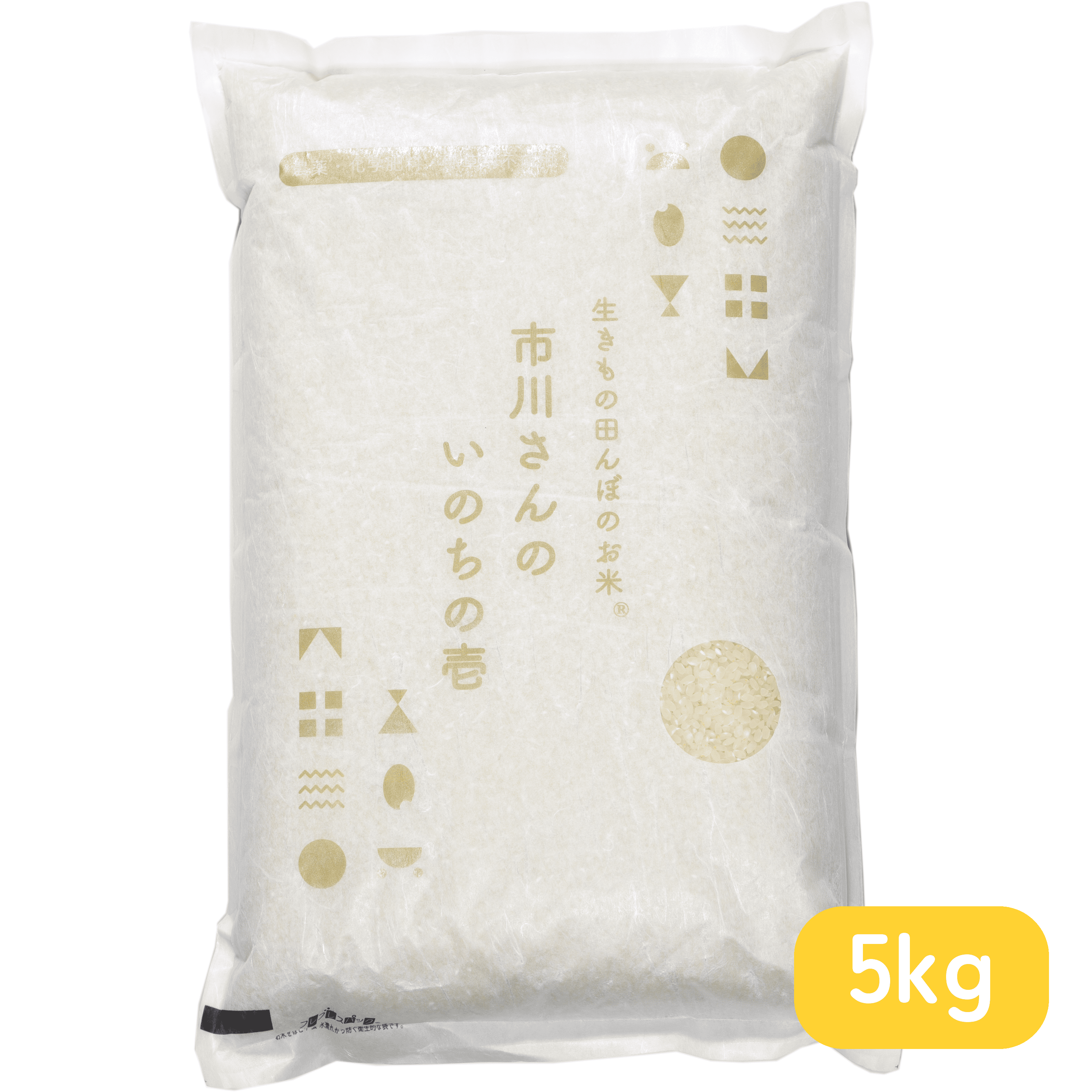 - 生きもの田んぼのお米- 令和7年度産 市川さんのいのちの壱 5kg 精米歩合: 白米