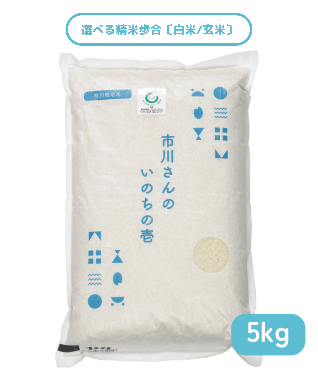 - 特別栽培米 - 令和7年度産 市川さんのいのちの壱 5kg 精米歩合: 白米