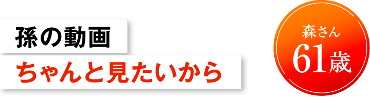 孫の動画ちゃんと見たいから