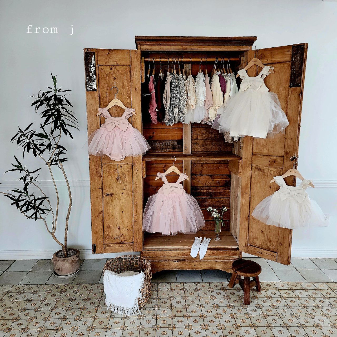 FROM.J リボンチュチュロンパース カラー: PK