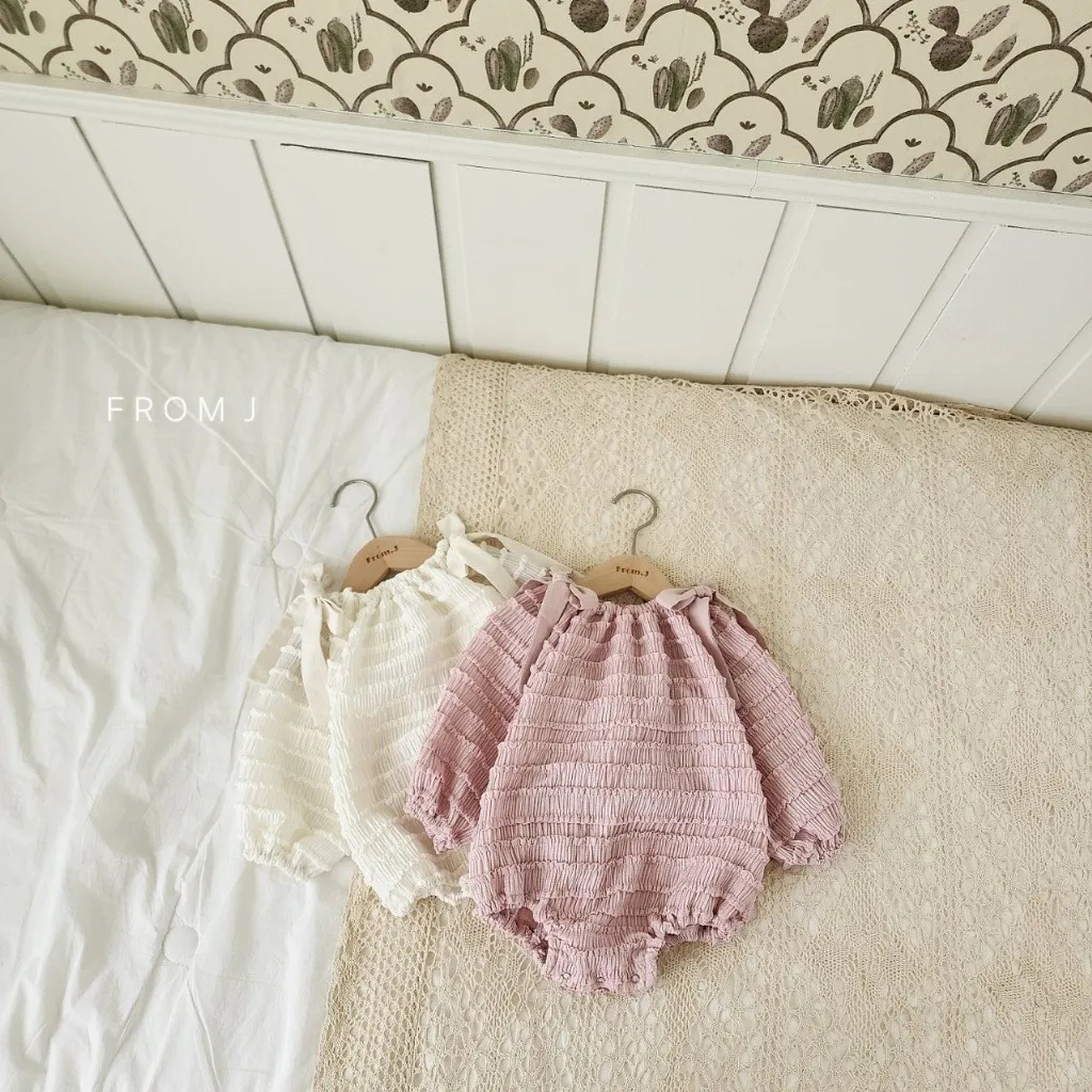 FROMJ フリルロンパース S: S, カラー: WHITE