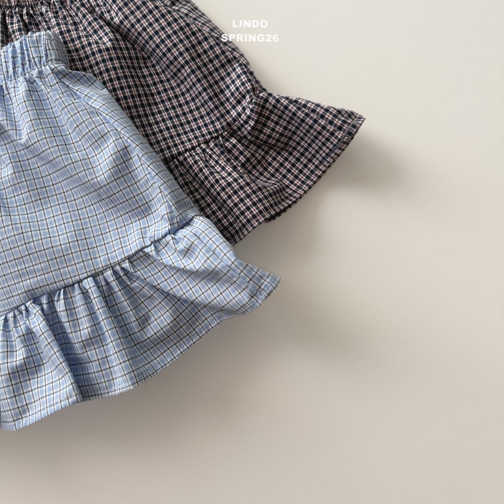 LINDO ガーデンチェックSET（ブルー）
