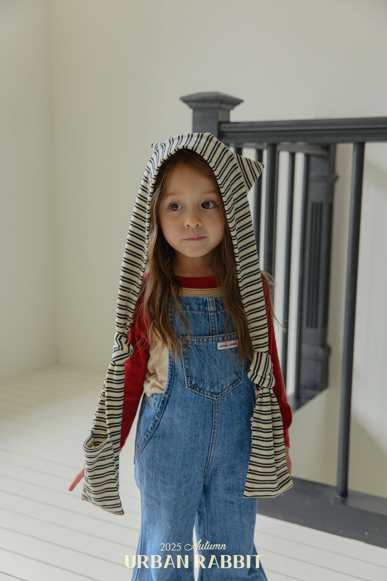 URBAN RABBIT デニムブーツカットオーバーオール