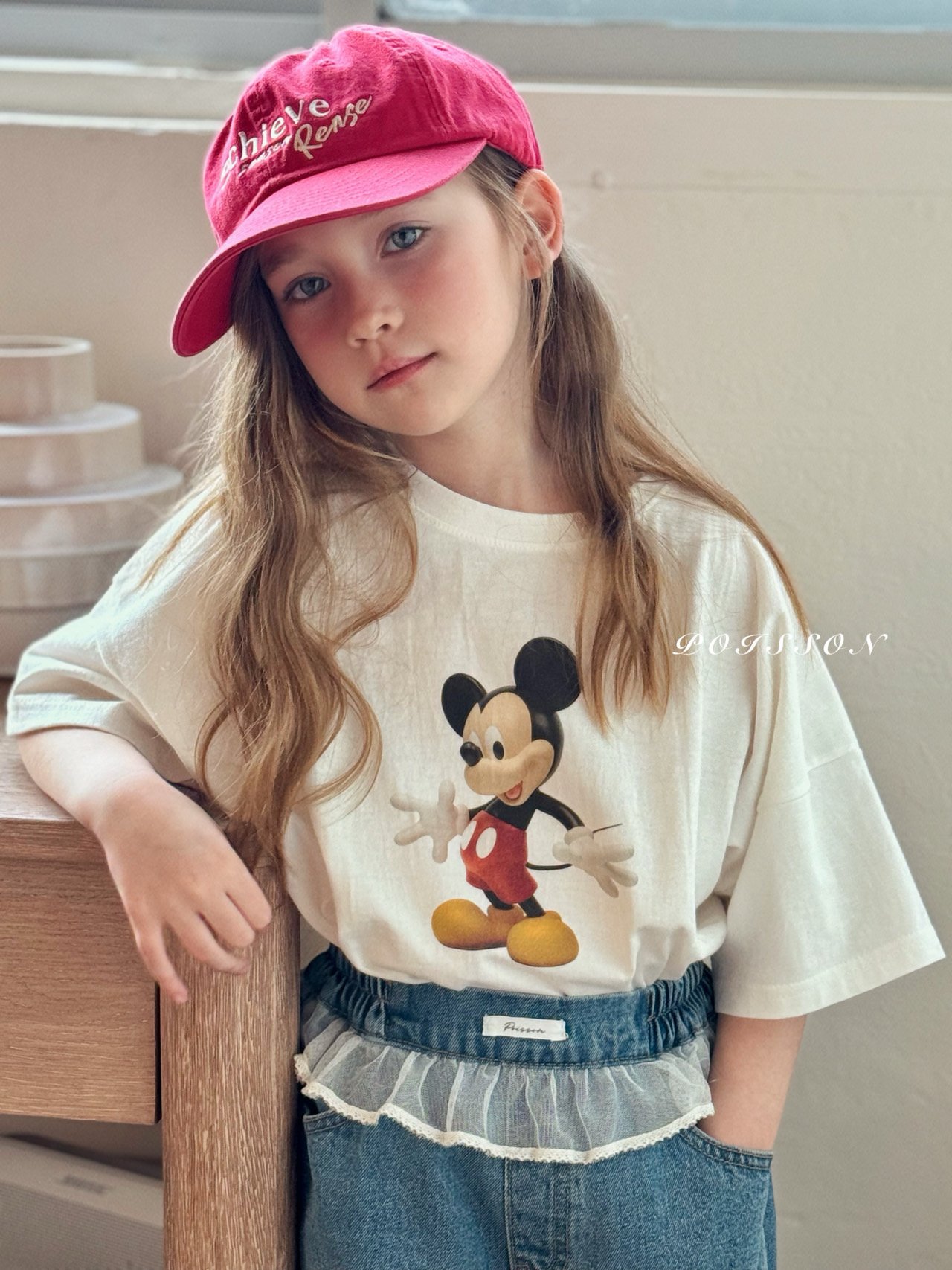 シュシュレースデニムパンツ