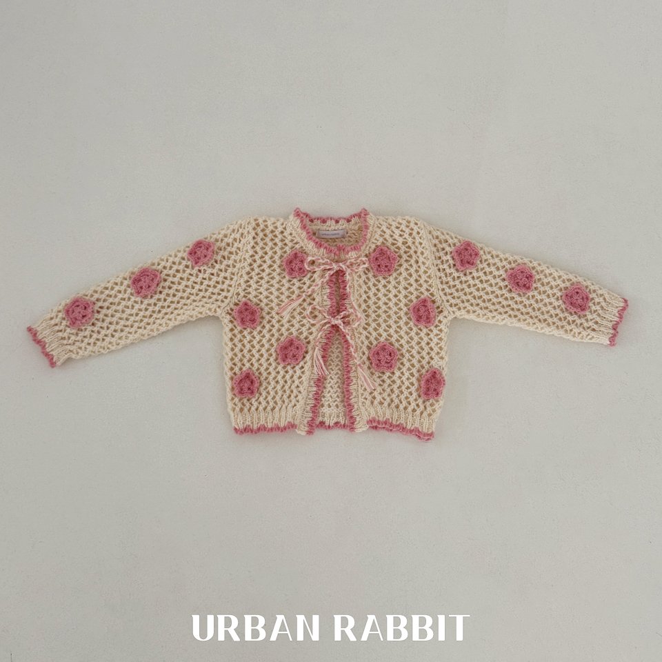URBAN RABBIT クロシェフラワーカーディガン