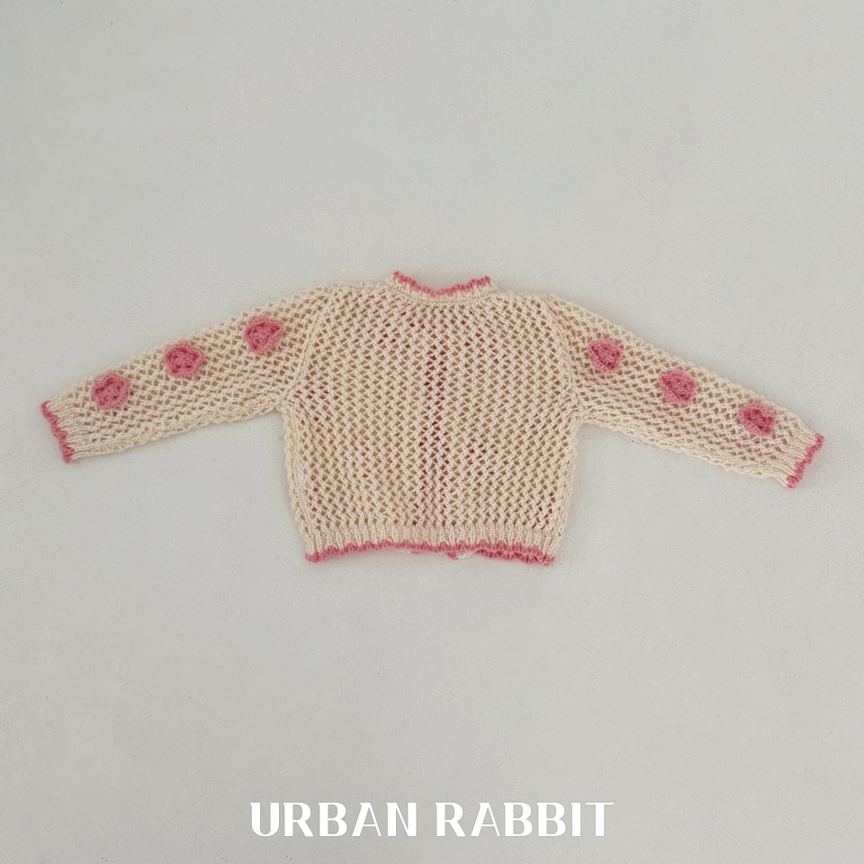 URBAN RABBIT クロシェフラワーカーディガン