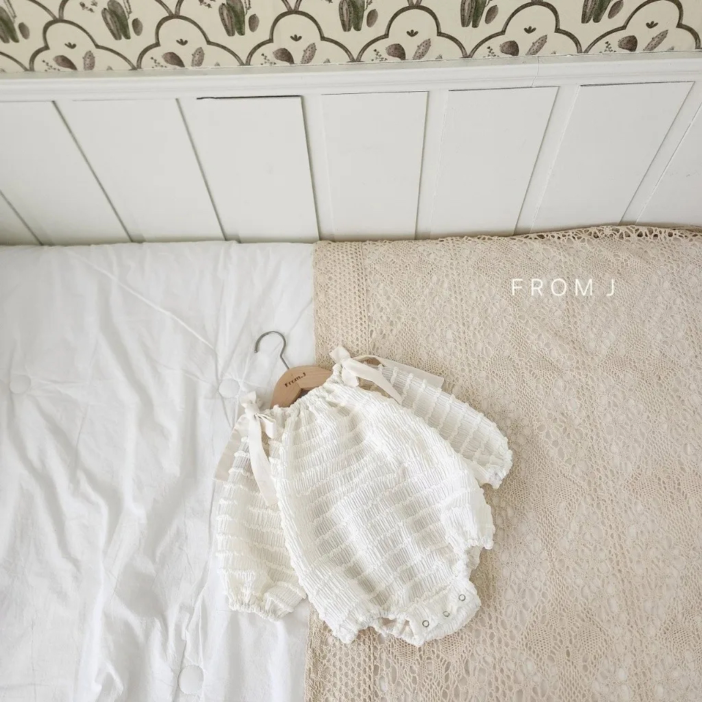 FROMJ フリルロンパース S: S, カラー: WHITE