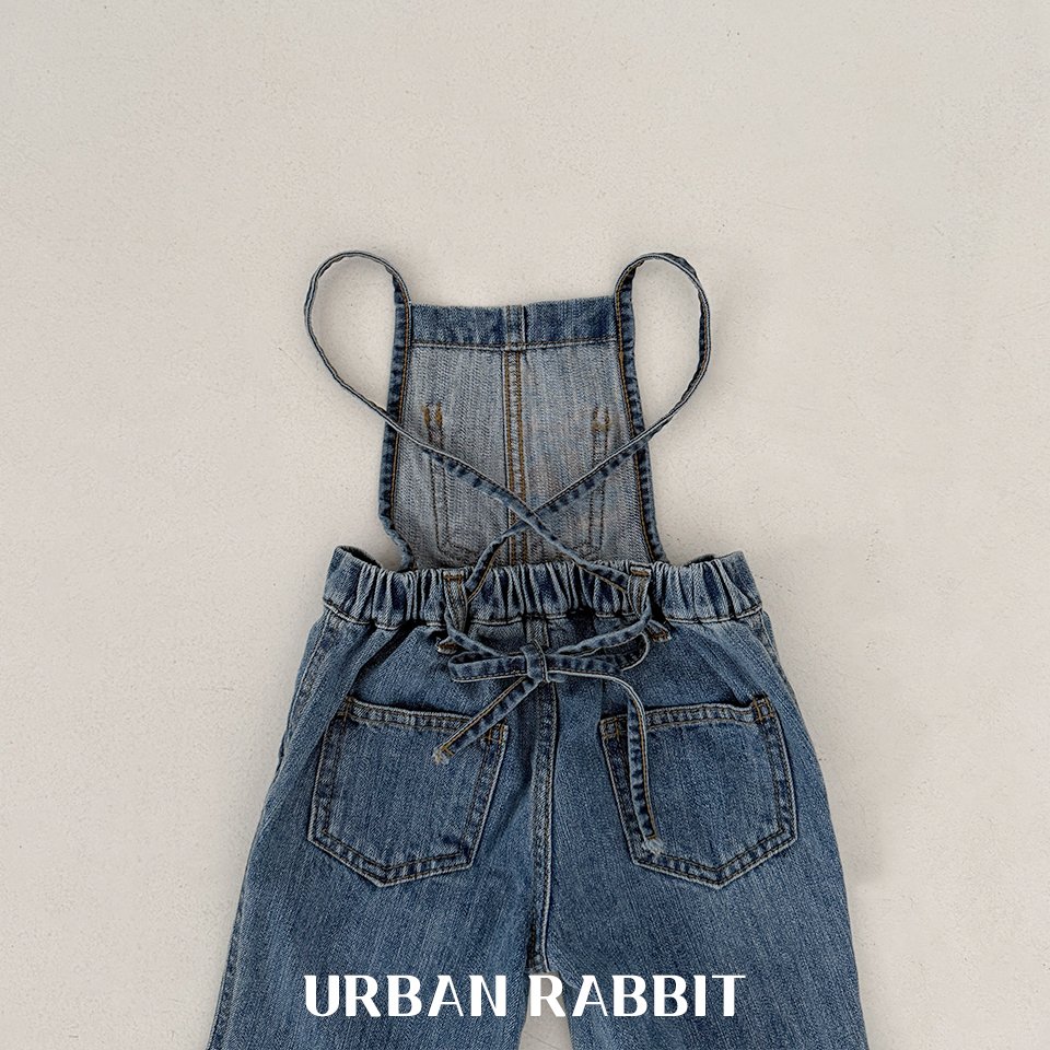 URBAN RABBIT デニムブーツカットオーバーオール