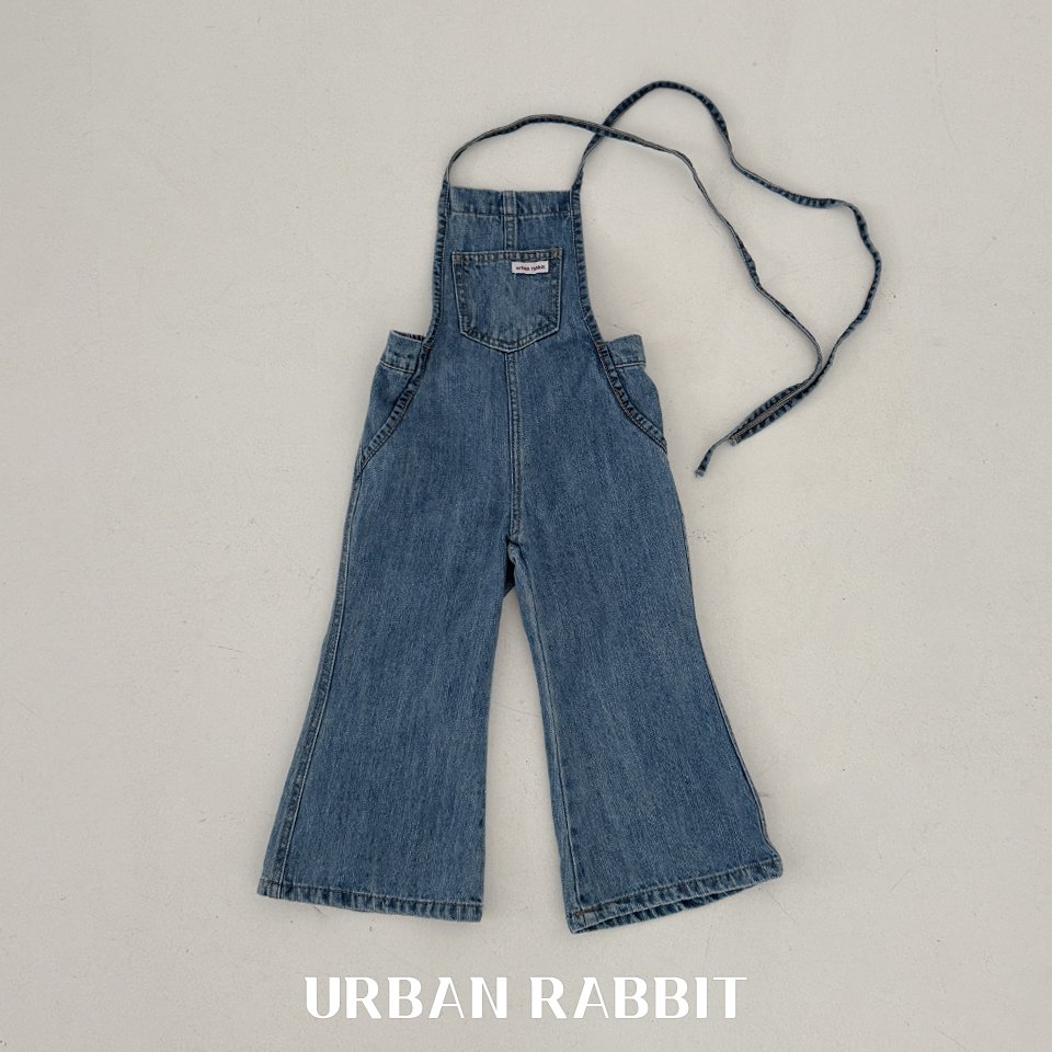 URBAN RABBIT デニムブーツカットオーバーオール