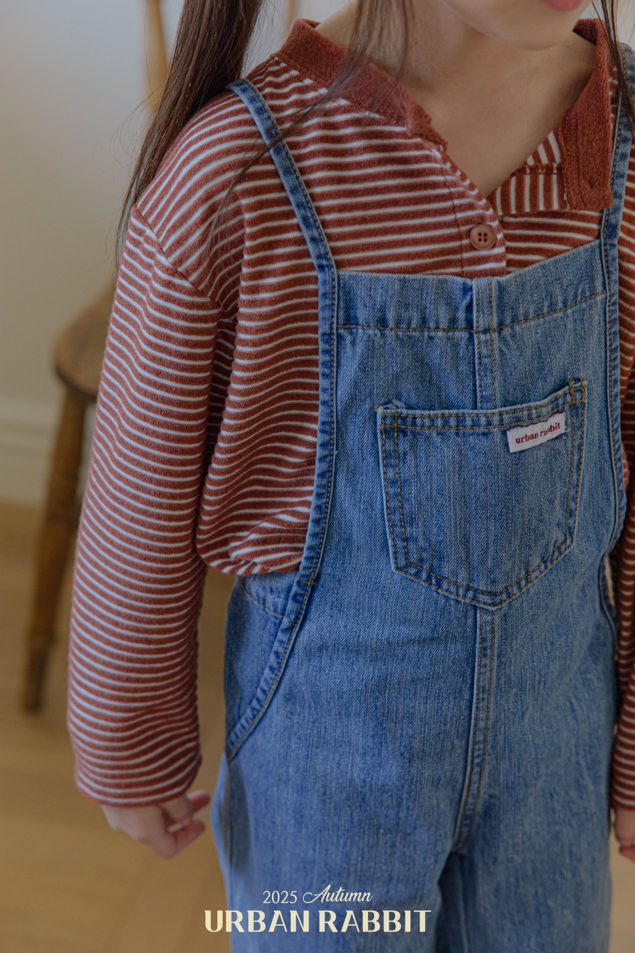 URBAN RABBIT デニムブーツカットオーバーオール