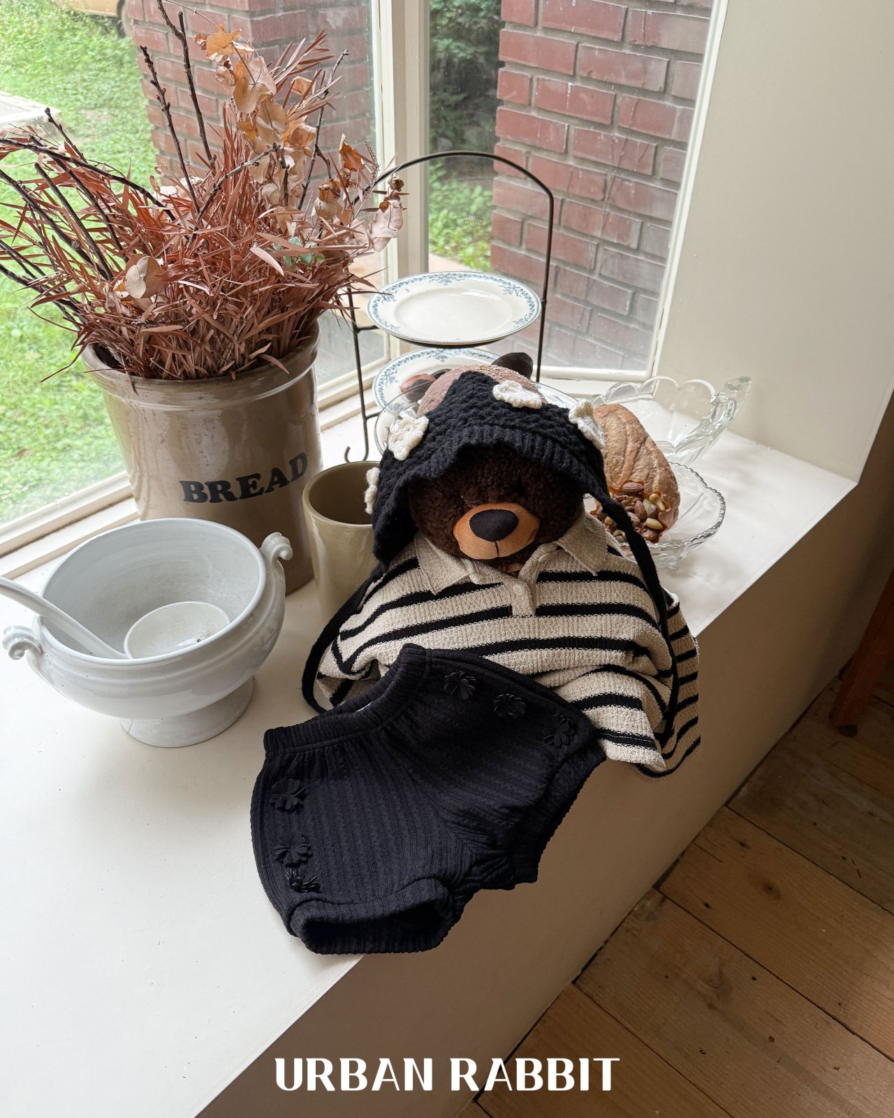 URBAN RABBIT フラワーニットショートパンツ