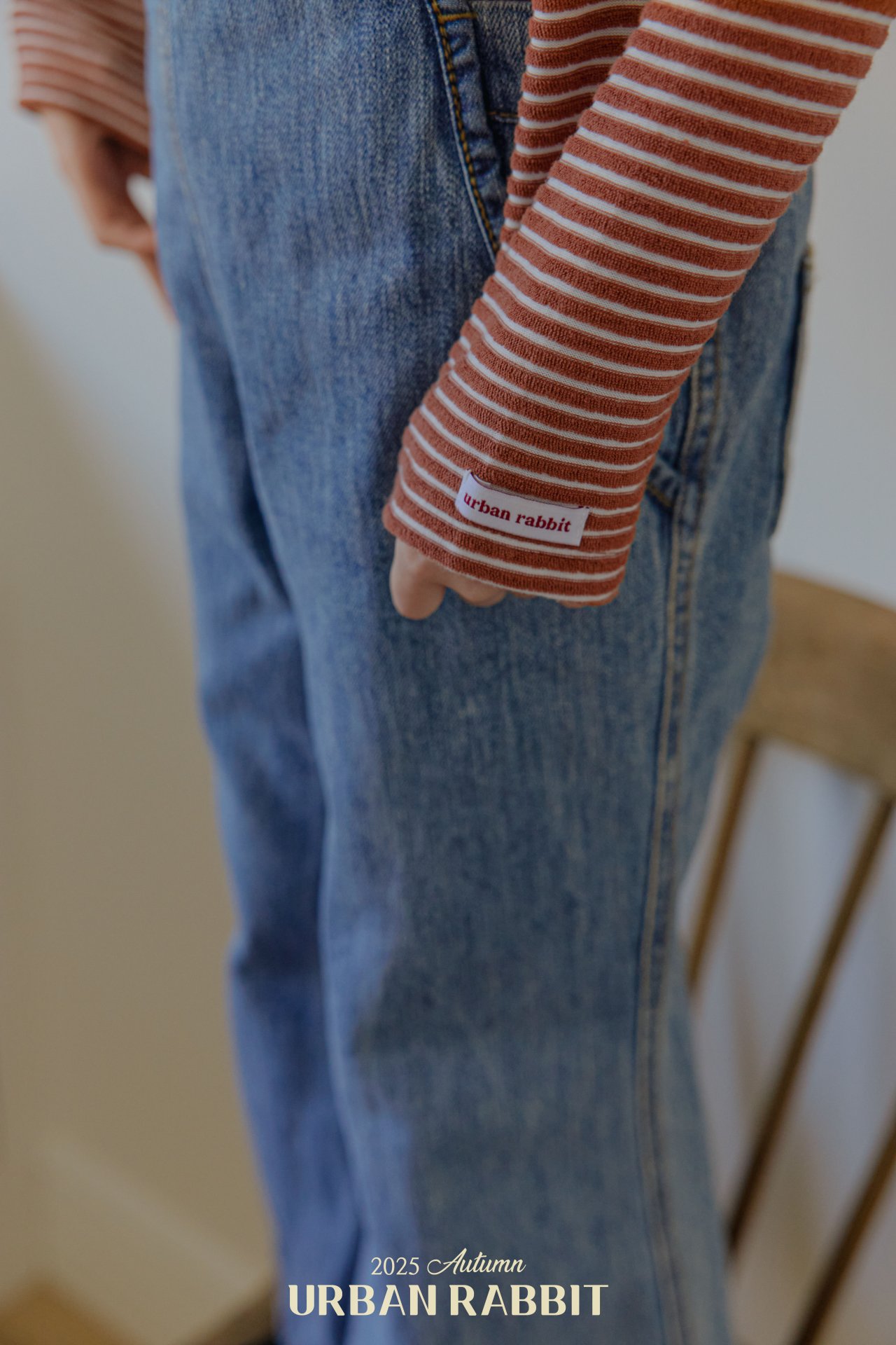 URBAN RABBIT デニムブーツカットオーバーオール